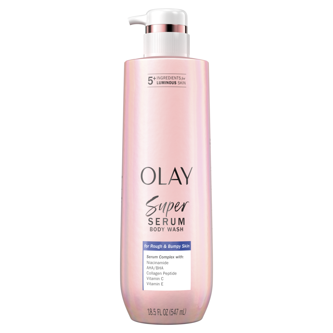 Olay Super Serum Body Wash for Rough & Bumpy Skin Serum Complex for Luminous Skin - 18.5oz/4pk