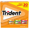 Trident Fruit Sugar Free Gum Variety Pack - 20ct/1pk