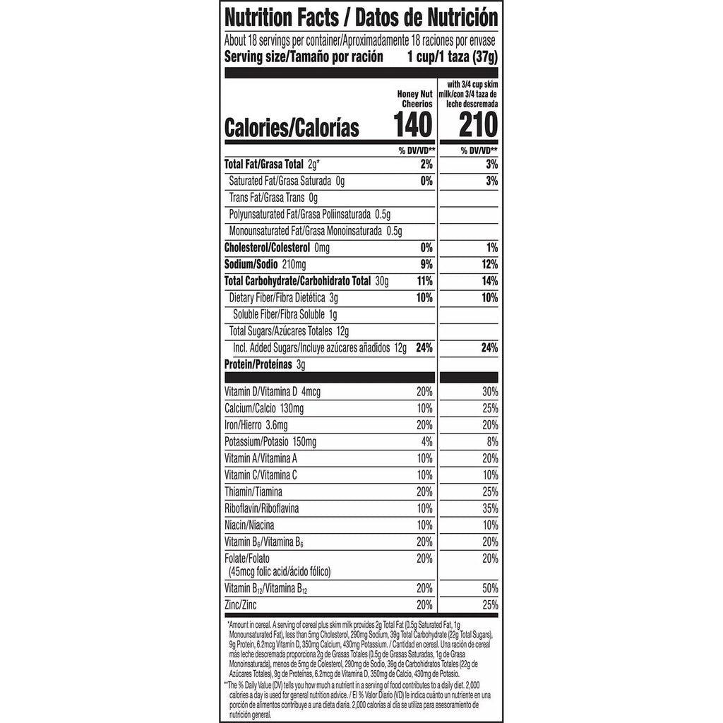 General Mills Cereal Honey Nut Cheerios - 24oz/2pk