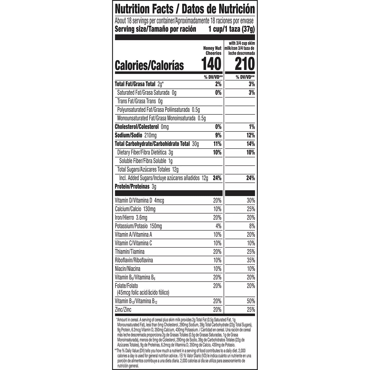 General Mills Cereal Honey Nut Cheerios - 24oz/2pk