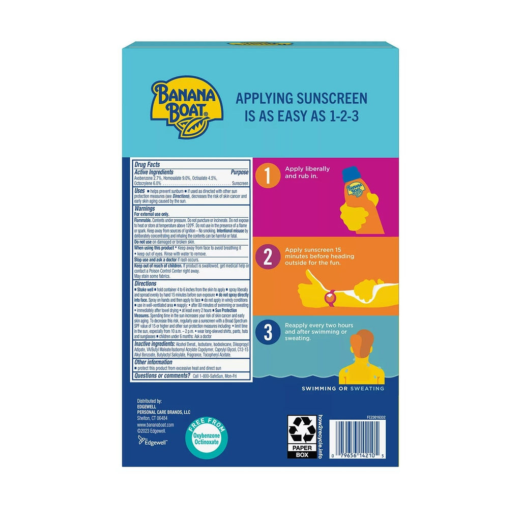Banana Boat Sport Ultra Sunscreen Spray SPF50 - 6oz/3pk