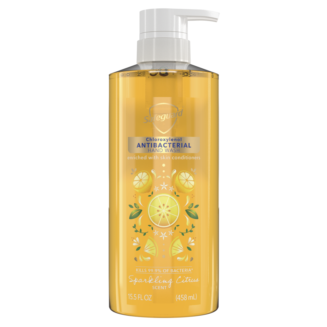 Safeguard Antibacterial Hand Wash Sparkling Citrus Scent - 15.5oz/4pk