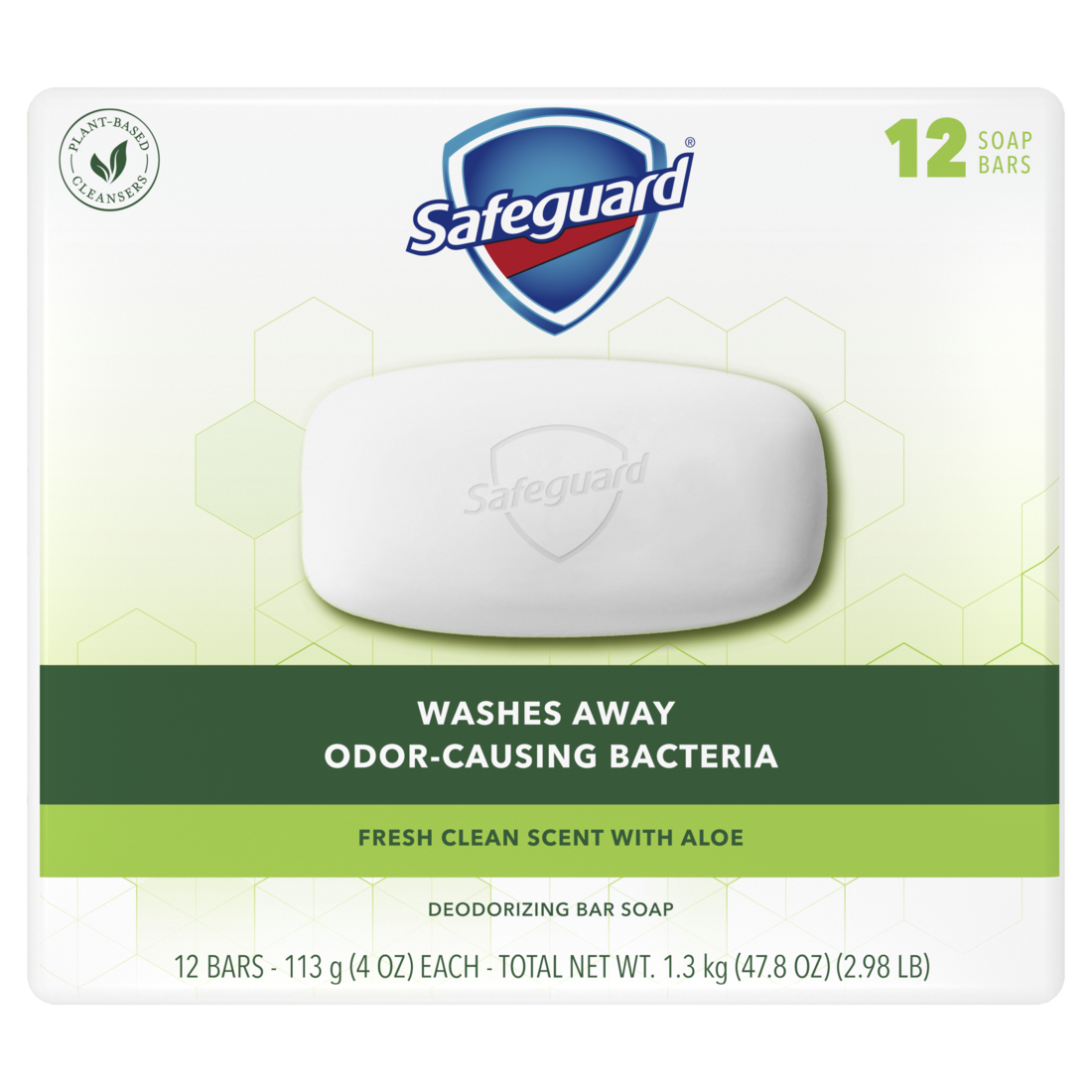 Safeguard Bar Soap Fresh Clean Scent With Aloe - (12x4.0)oz/4pk