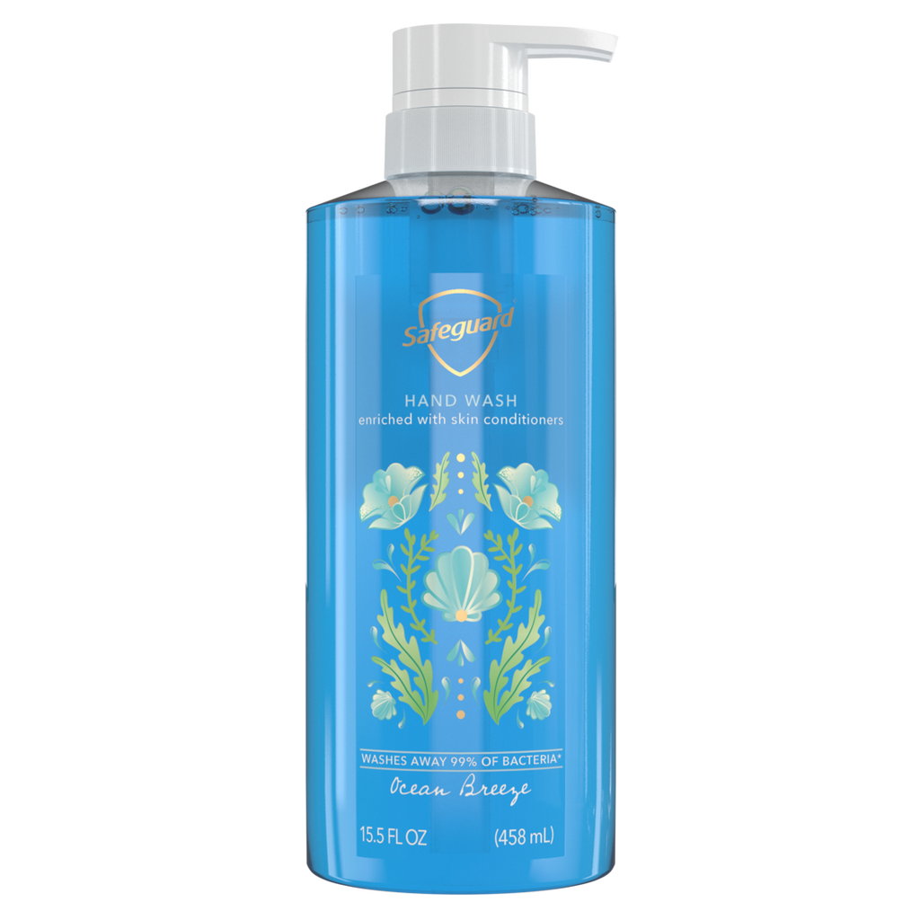 Safeguard Hand Soap Ocean Breeze - 15.5oz/4pk