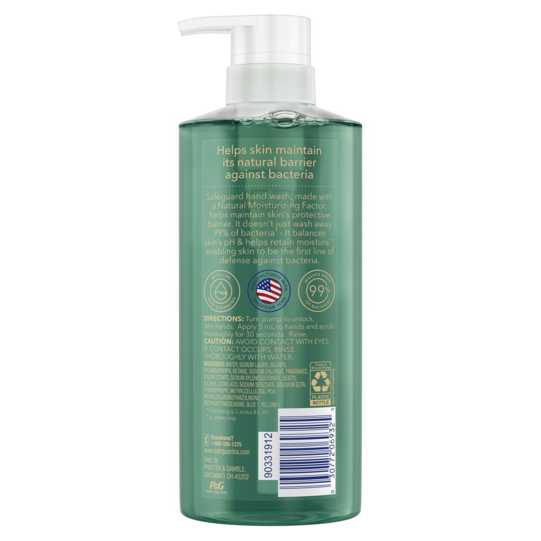 Safeguard Hand Wash - Frosted Citrus Scent - 15.5oz/4pk