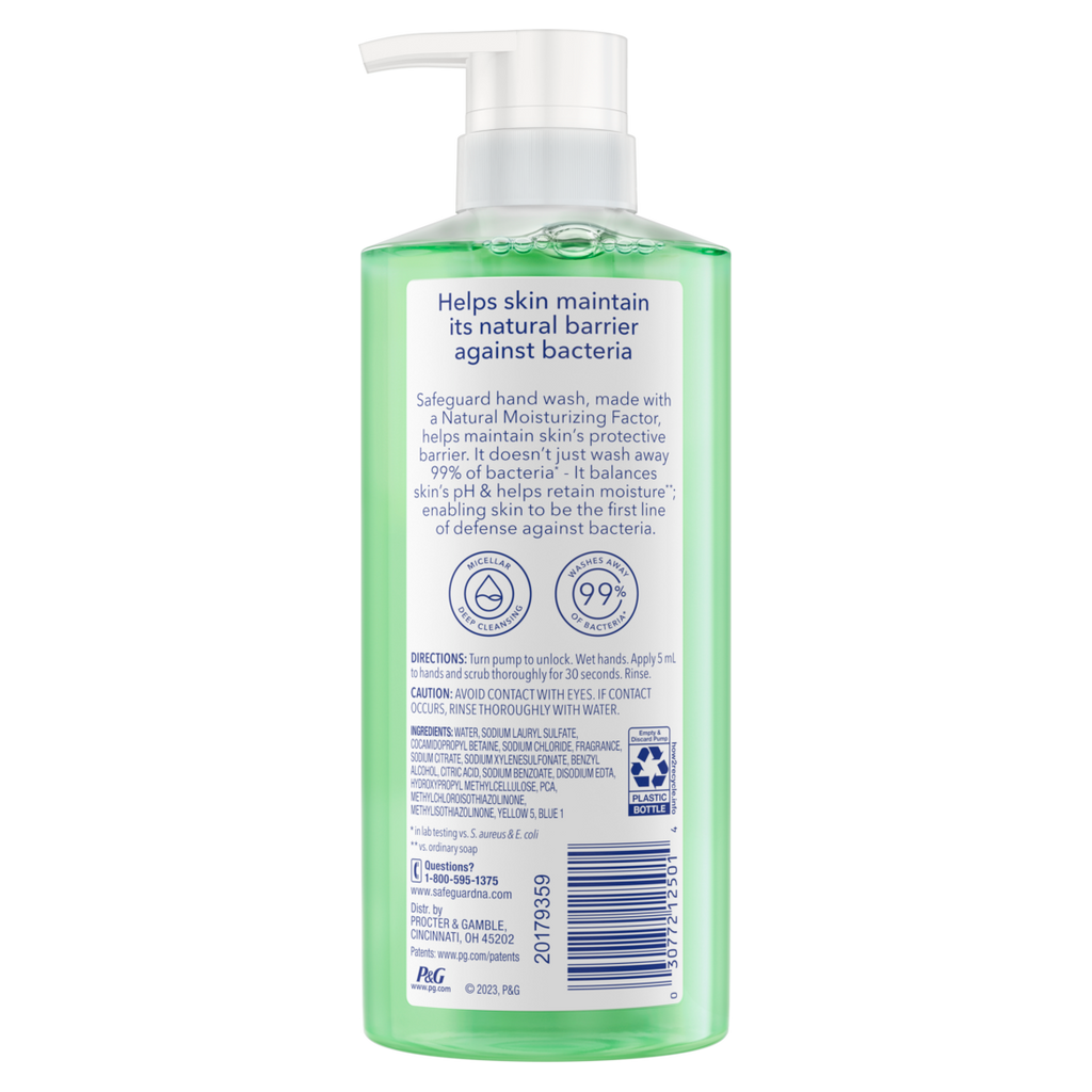 Safeguard Hand Soap Notes of Cucumber - 15.5oz/4pk