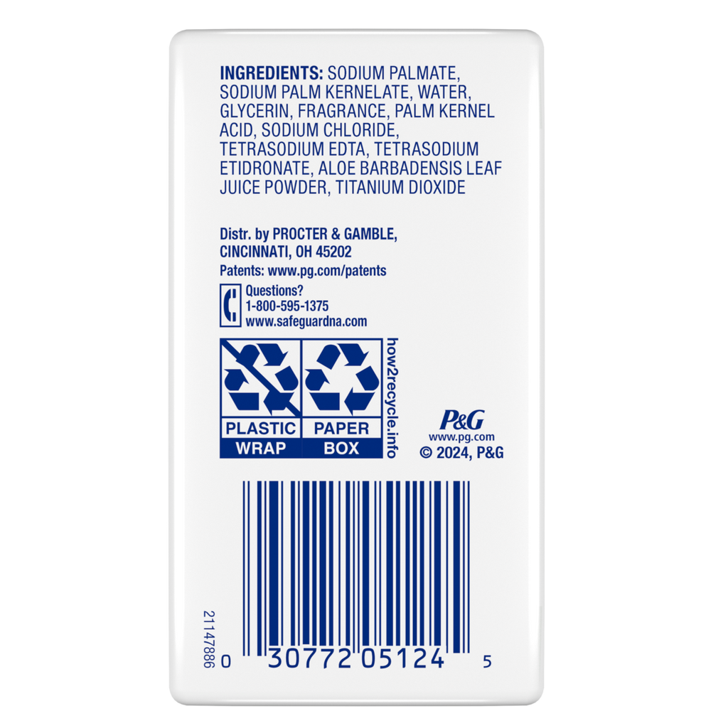 Safeguard Bar Soap Fresh Clean Scent With Aloe - (2x3.2)oz/8pk