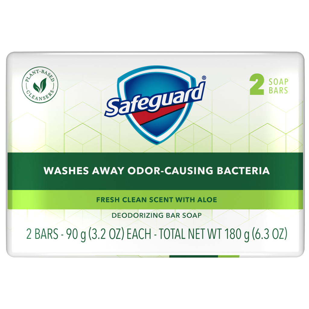 Safeguard Bar Soap Fresh Clean Scent With Aloe - (2x3.2)oz/8pk