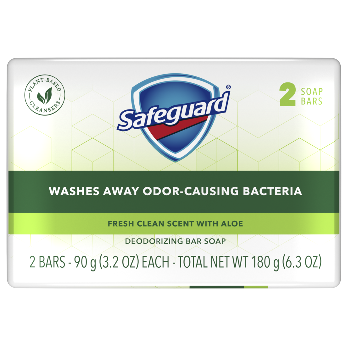 Safeguard Bar Soap Fresh Clean Scent With Aloe - (2x3.2)oz/8pk