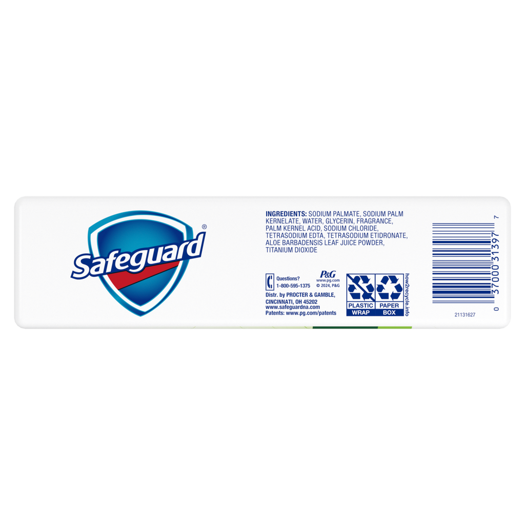 Safeguard Bar Soap Fresh Clean Scent With Aloe - (8x3.2)oz/6pk