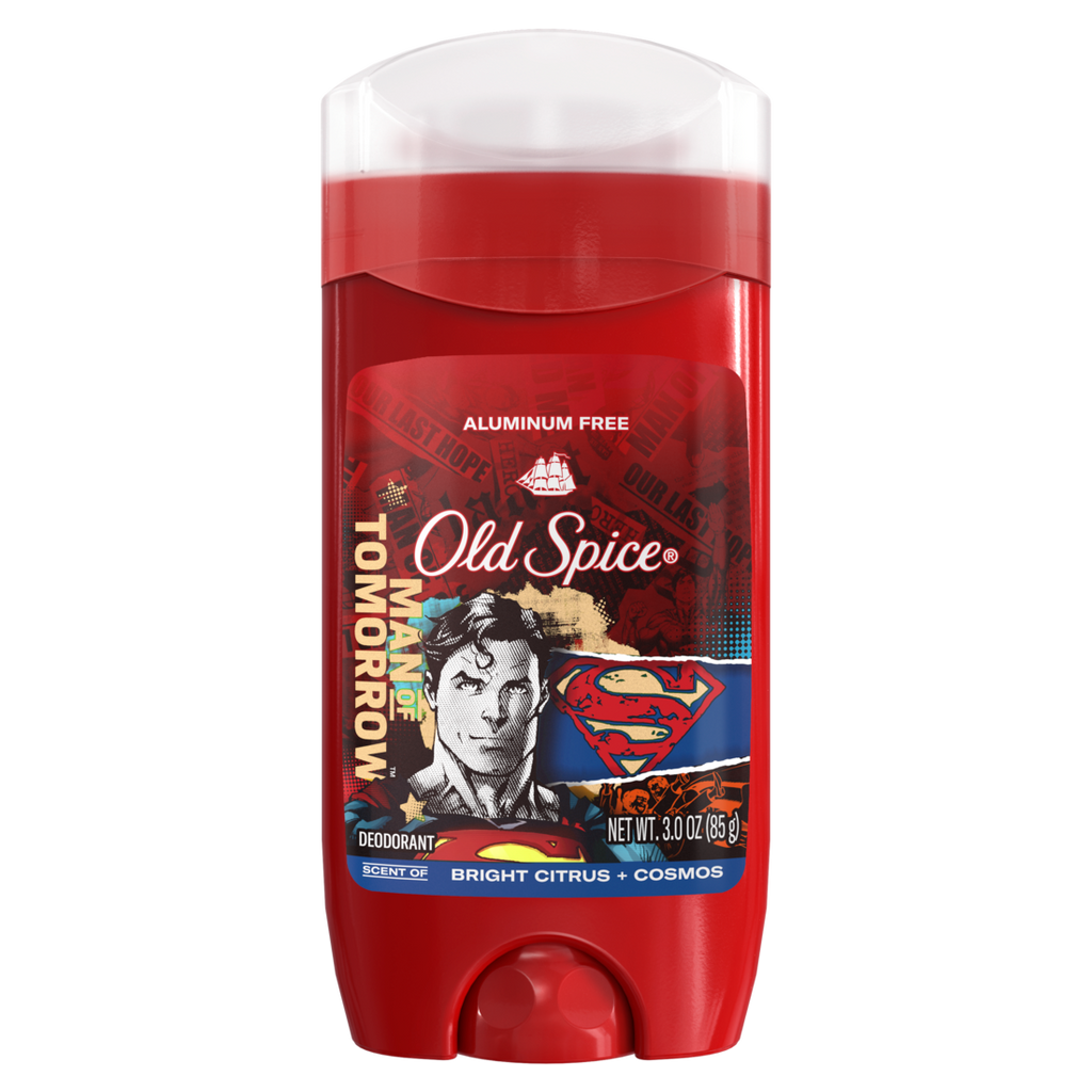 Old Spice Aluminum Free Deodorant For Men 24/7 Freshness Long Lasting Odor Protection Smell Like A Hero Superman Bright Citrus And Cosmos Scent - 3oz/12pk
