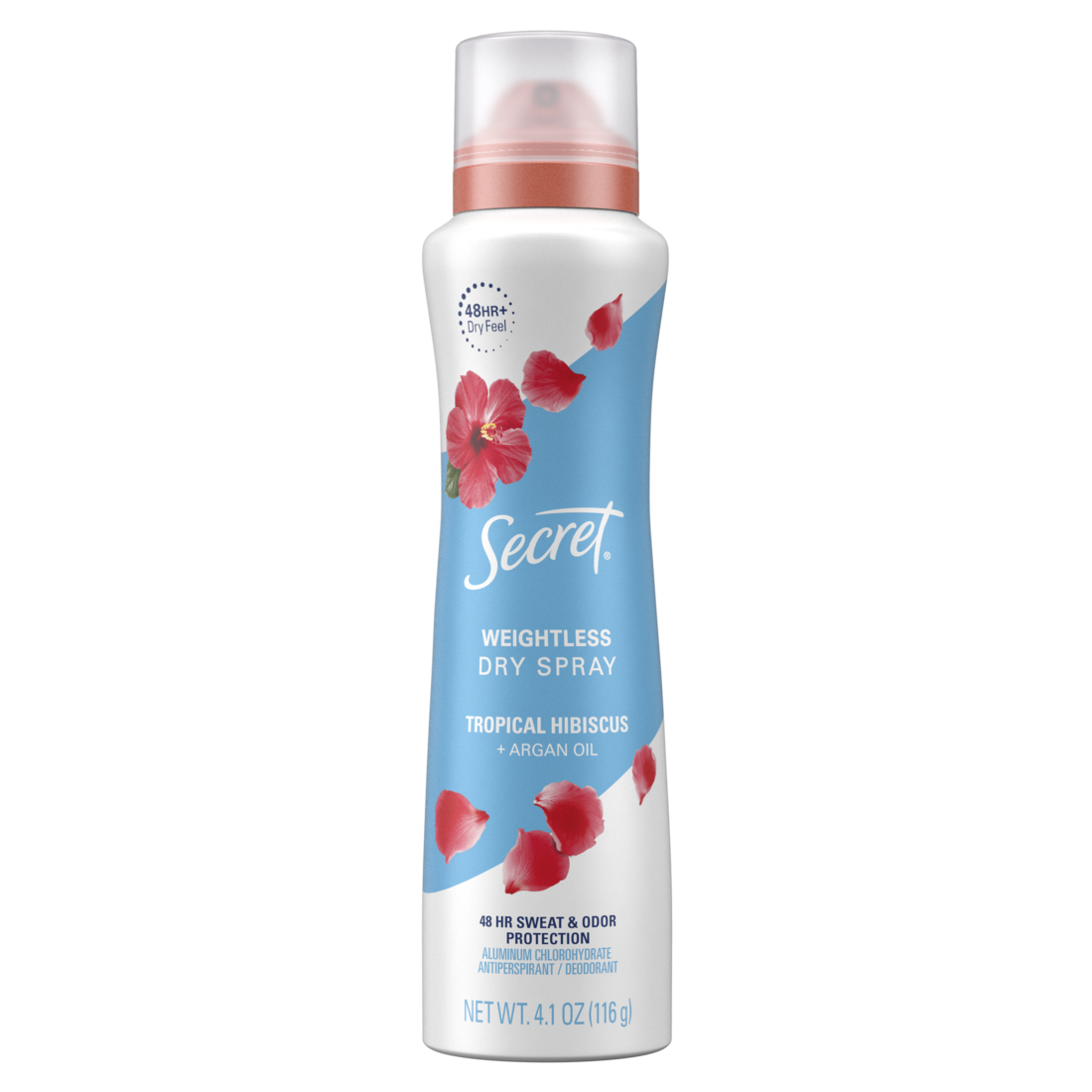 Secret Dry Spray Antiperspirant Deodorant Tropical Hibiscus - 4.1oz/12pk