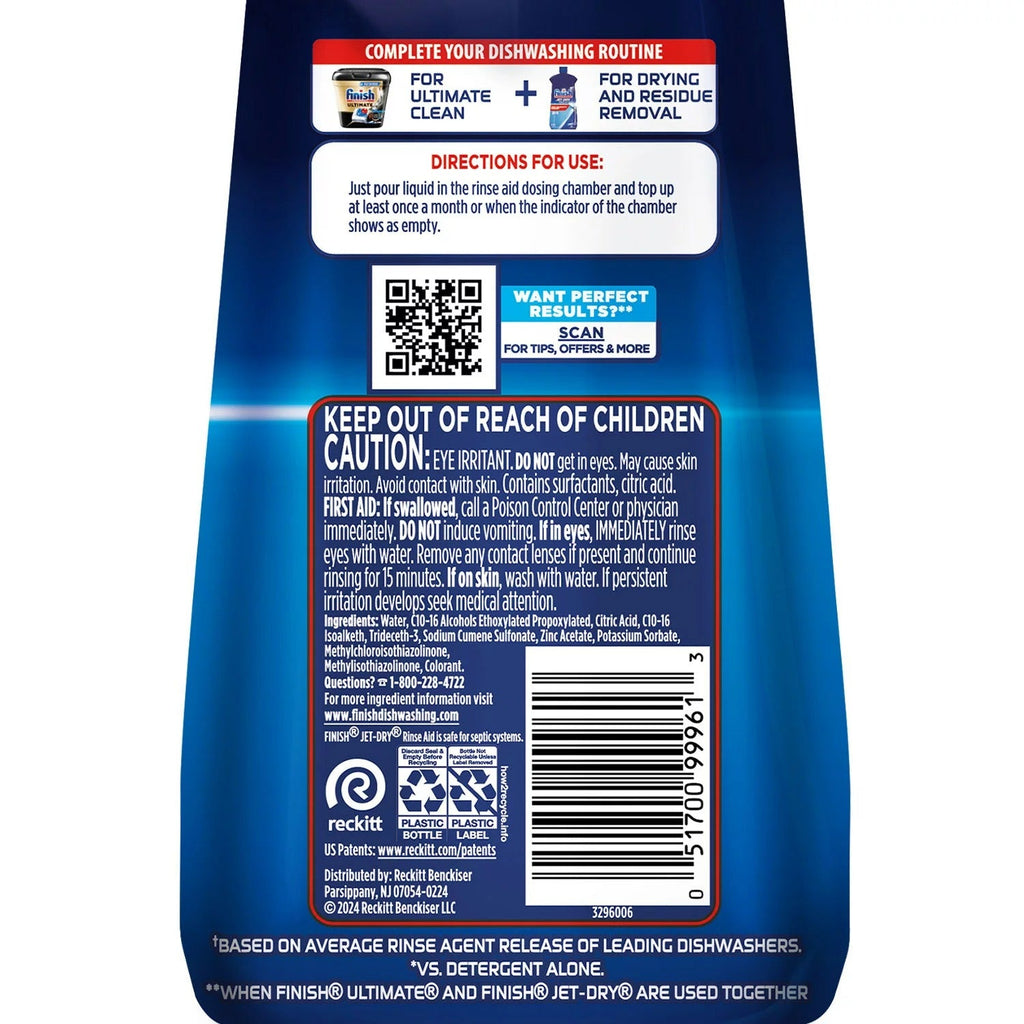 Finish Jet-Dry Rinse Aid - 38oz/1pk