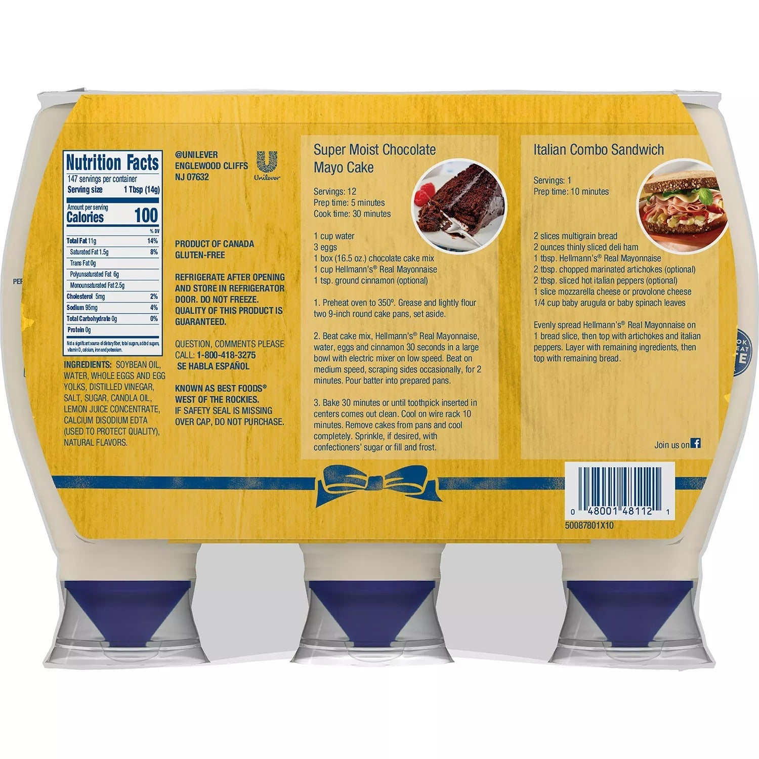Hellmanns REAL Squeeze MAYO - 25oz/3pk