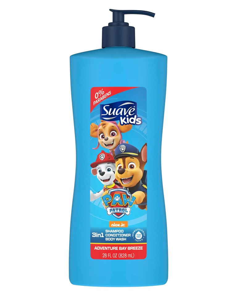 Suave Kids Paw Patrol 3 in1 Shampoo Adventure Bay Breeze - 28oz/4pk