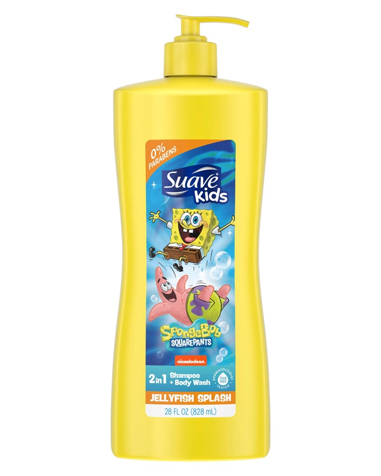 Suave Kids Spongebob 3 in 1 Shampoo Jellyfish Splash - 28oz/4pk