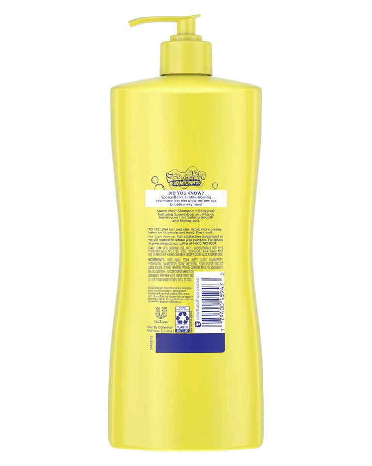 Suave Kids Spongebob 3 in 1 Shampoo Jellyfish Splash - 28oz/4pk