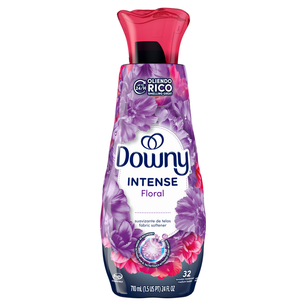Downy Intense Fabric Softener Liquid Floral Scent 32 Loads In-Wash Liquid Fabric Softener And Laundry Conditioner - 24oz/4pk