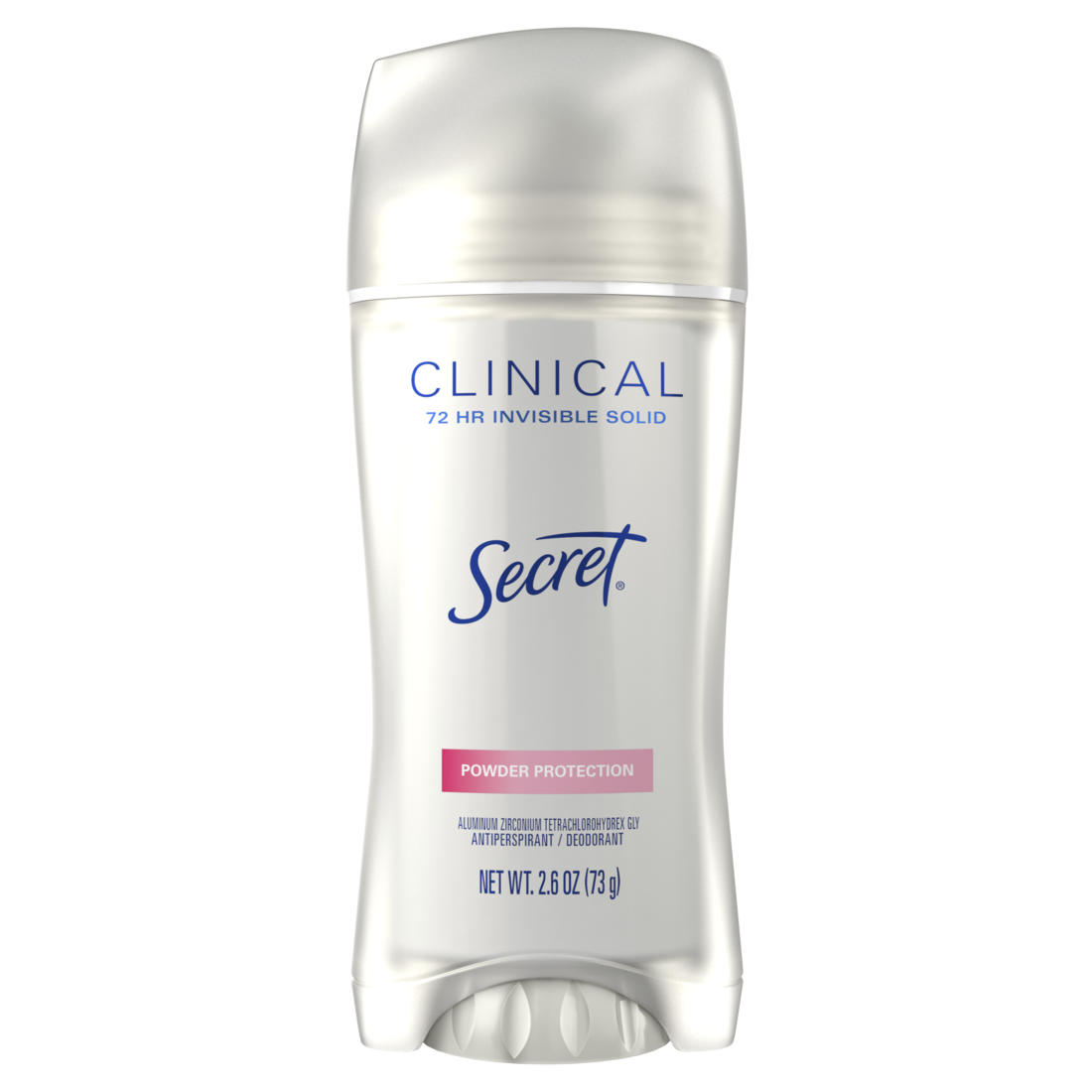 Secret Clinical Antiperspirant Deodorant For Women 100Hr Sweat & Odor Protection Hyaluronic Acid Invisible Solid Clean Powder - 2.6oz/12pk