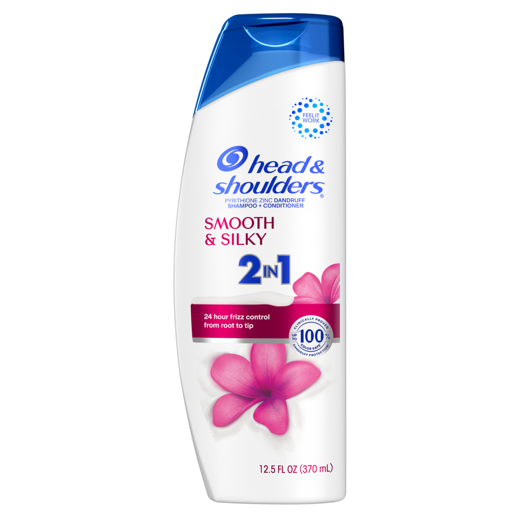 Head And Shoulders 2-in-1 Dandruff Shampoo And Conditioner Anti-Dandruff Treatment Smooth And Silky For Daily Use Paraben Free - 12.5oz/6pk