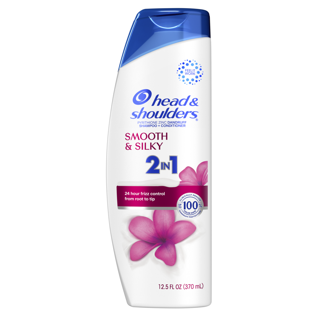 Head And Shoulders 2-in-1 Dandruff Shampoo And Conditioner Anti-Dandruff Treatment Smooth And Silky For Daily Use Paraben Free - 12.5oz/6pk