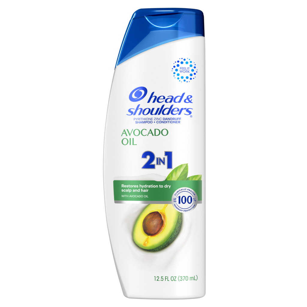 Head & Shoulders 2-in-1 Dandruff Shampoo And Conditioner Anti-Dandruff Treatment Avocado Oil For Dry Scalp And Hair Paraben Free - 12.5oz/6pk
