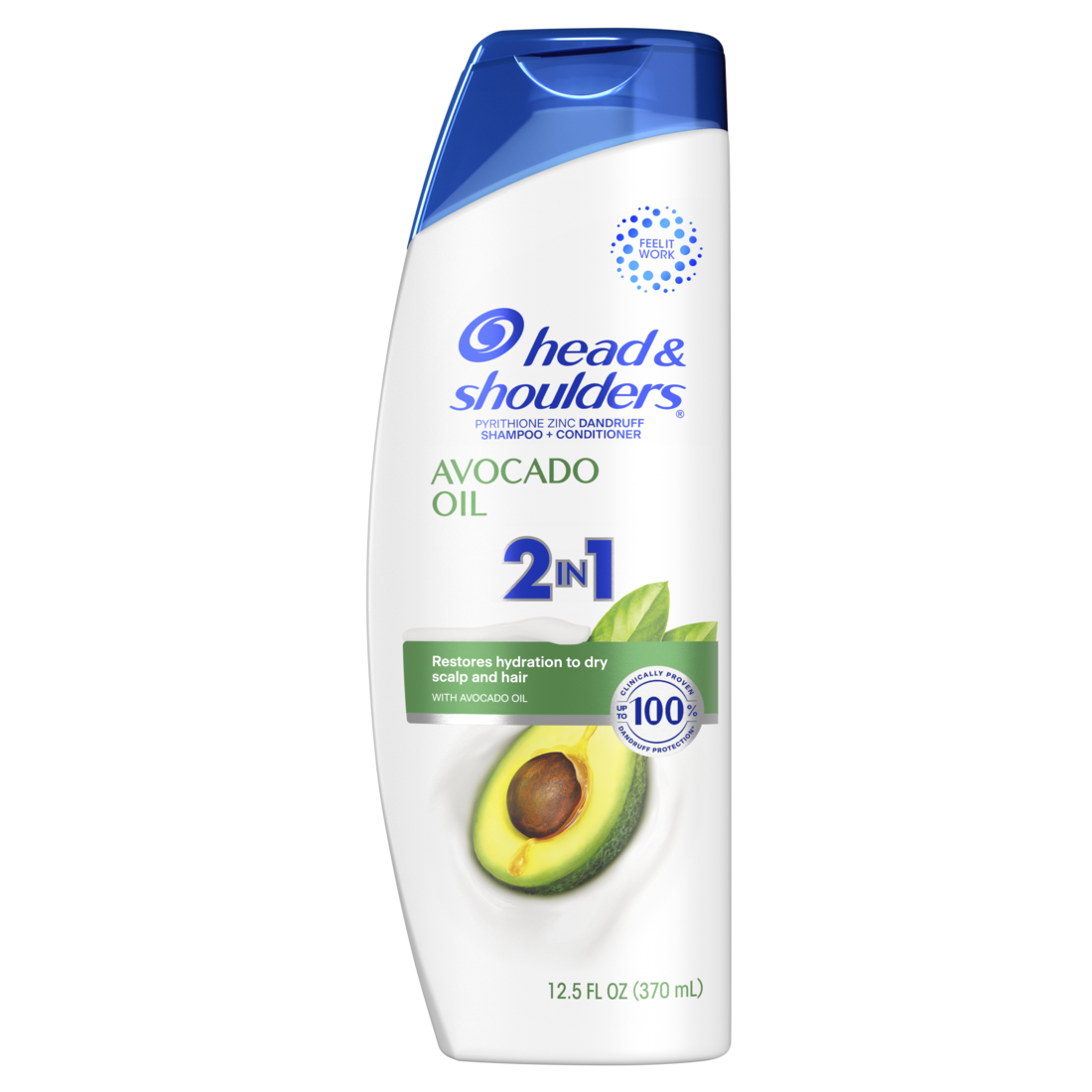Head & Shoulders 2-in-1 Dandruff Shampoo And Conditioner Anti-Dandruff Treatment Avocado Oil For Dry Scalp And Hair Paraben Free - 12.5oz/6pk
