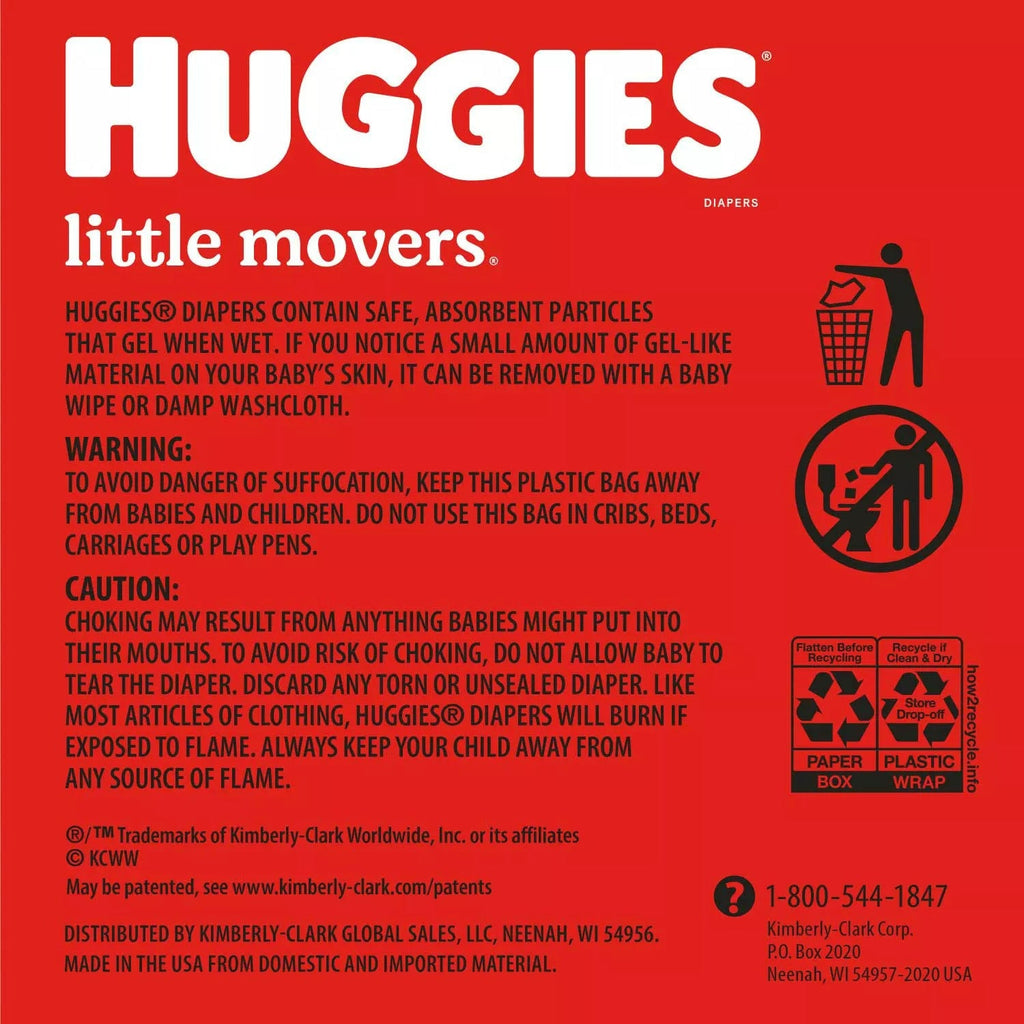 Huggies Little Movers Baby Diapers Size 7 - 96ct/1pk