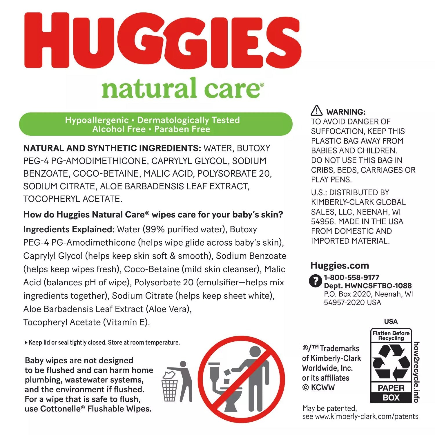 Huggies Natural Care Sensitive Baby Wipes Fragrance Free - 1088ct/1pk