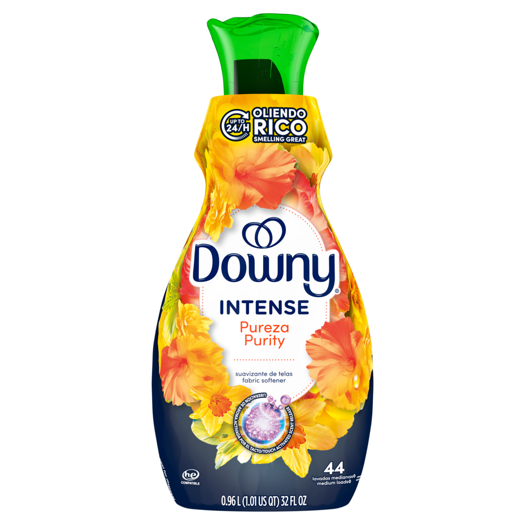 Downy Intense Fabric Softener Liquid Purity Scent 44 Loads In-Wash Liquid Fabric Softener And Laundry Conditioner - 32oz/4pk