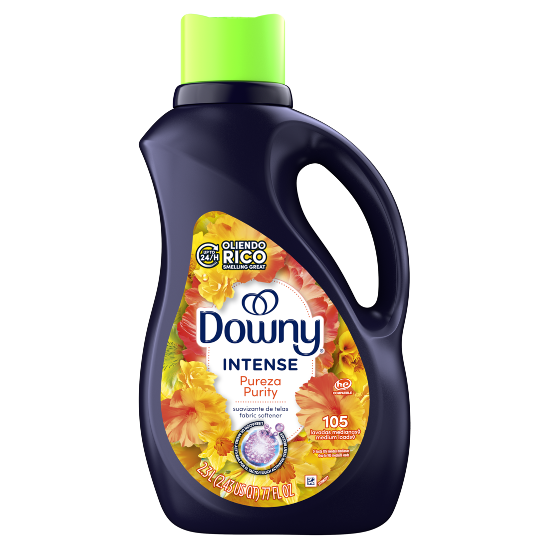 Downy Intense Fabric Softener Liquid Purity Scent 105 Loads In-Wash Liquid Fabric Softener And Laundry Conditioner - 77oz/4pk