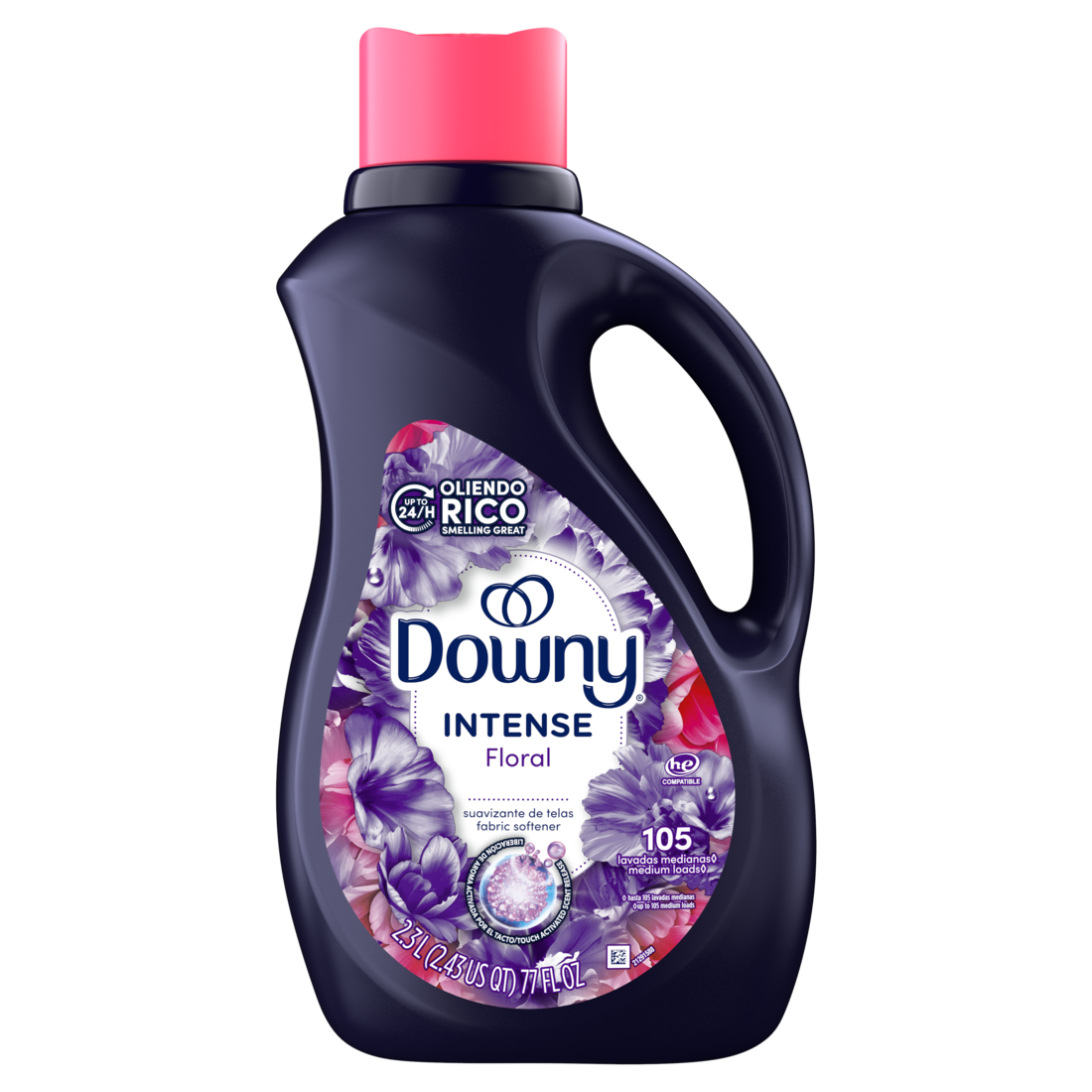 Downy Intense Fabric Softener Liquid Floral Scent 105 Loads In-Wash Liquid Fabric Softener And Laundry Conditioner - 77oz/4pk