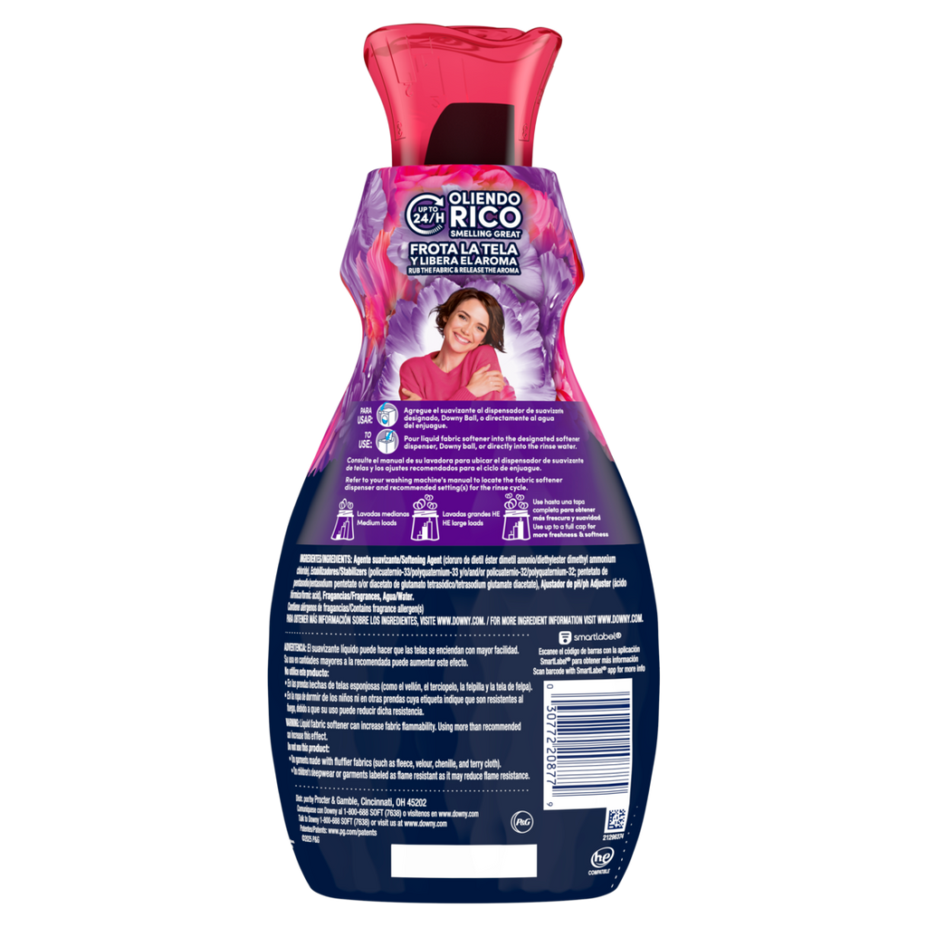 Downy Intense Fabric Softener Liquid Floral Scent 44 Loads In-Wash Liquid Fabric Softener And Laundry Conditioner - 32oz/4pk