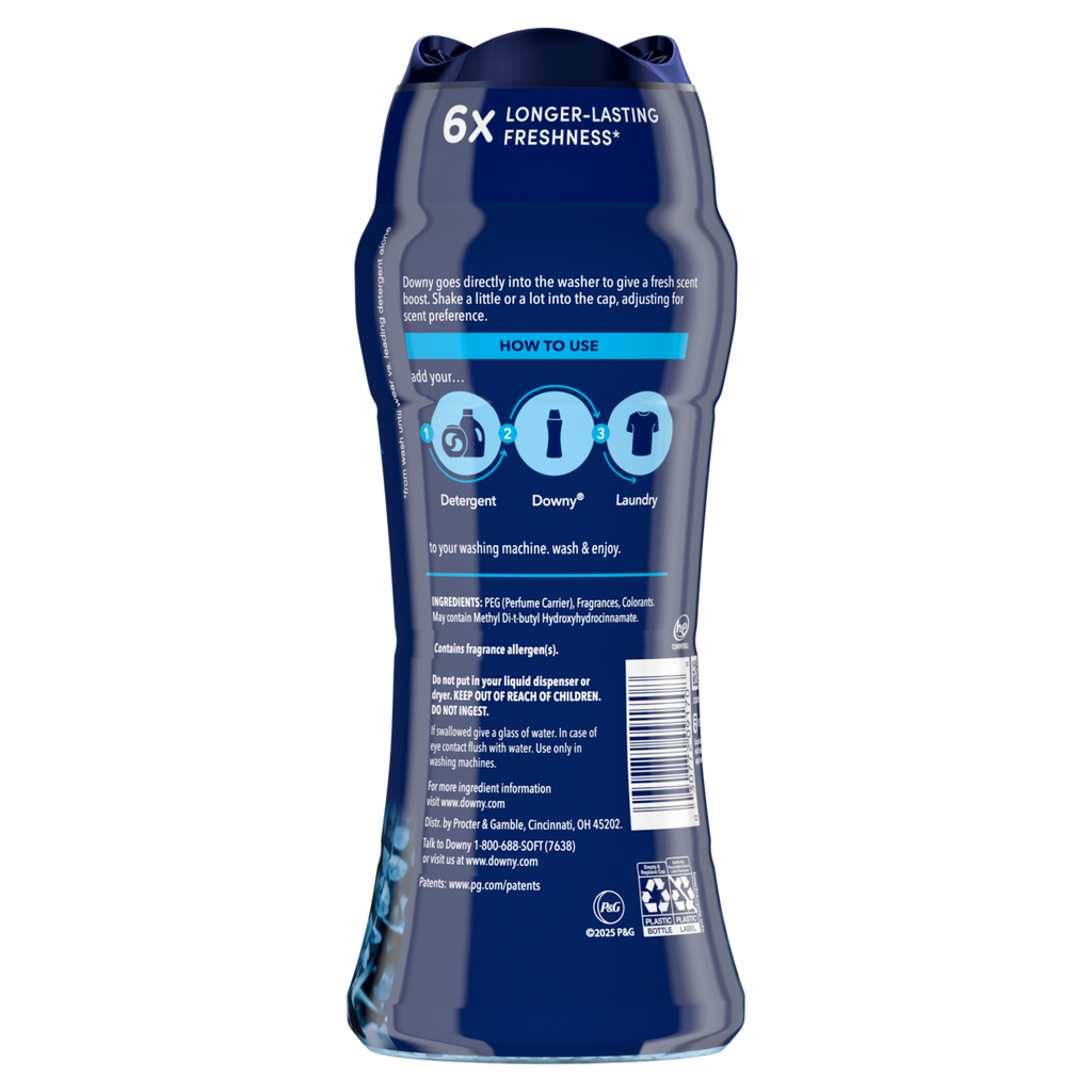 Downy Balance In-Wash Laundry Scent Booster Beads Crisp Rain and Blue Eucalyptus scent laundry scent beads Long-lasting Freshness - 13.4oz/4pk