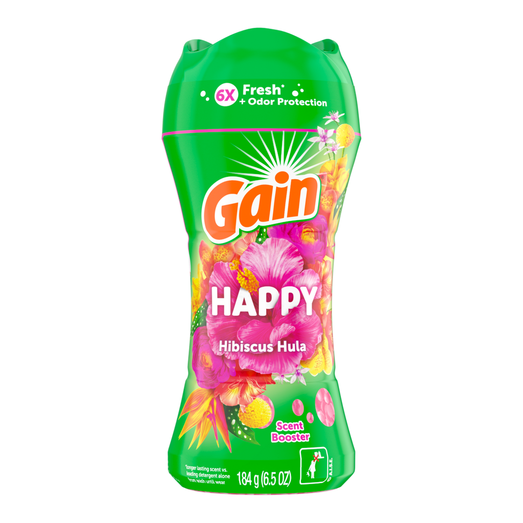 Gain In-Wash Laundry Scent Booster Beads Happy - 6.5oz/4pk