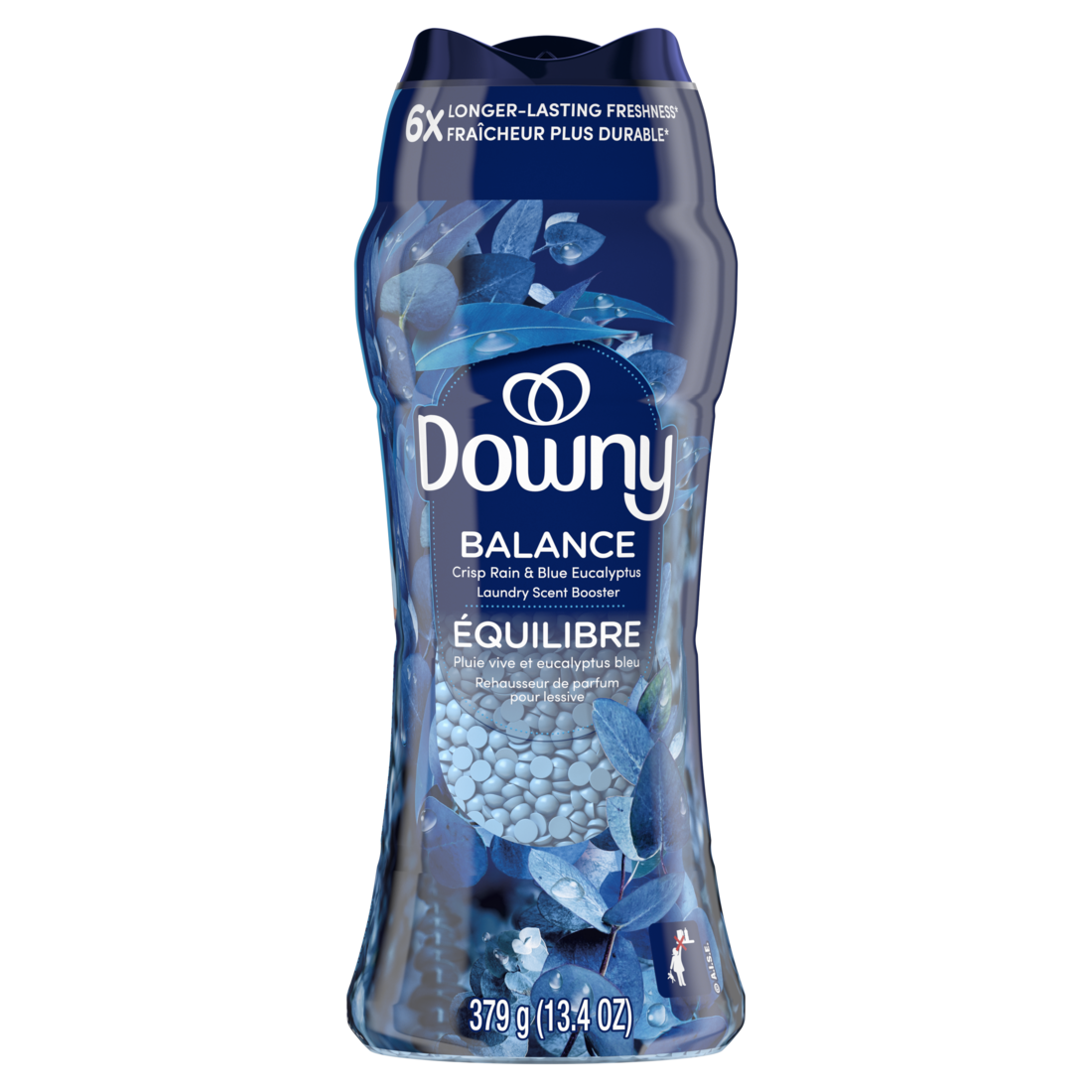 Downy Balance In-Wash Laundry Scent Booster Beads Crisp Rain and Blue Eucalyptus scent laundry scent beads Long-lasting Freshness - 13.4oz/4pk