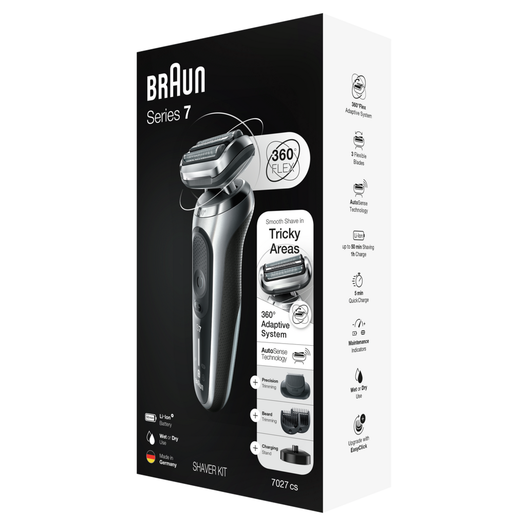 Braun Shaver Kit 7027cs Charging Stand Silver US - 1set/2pk