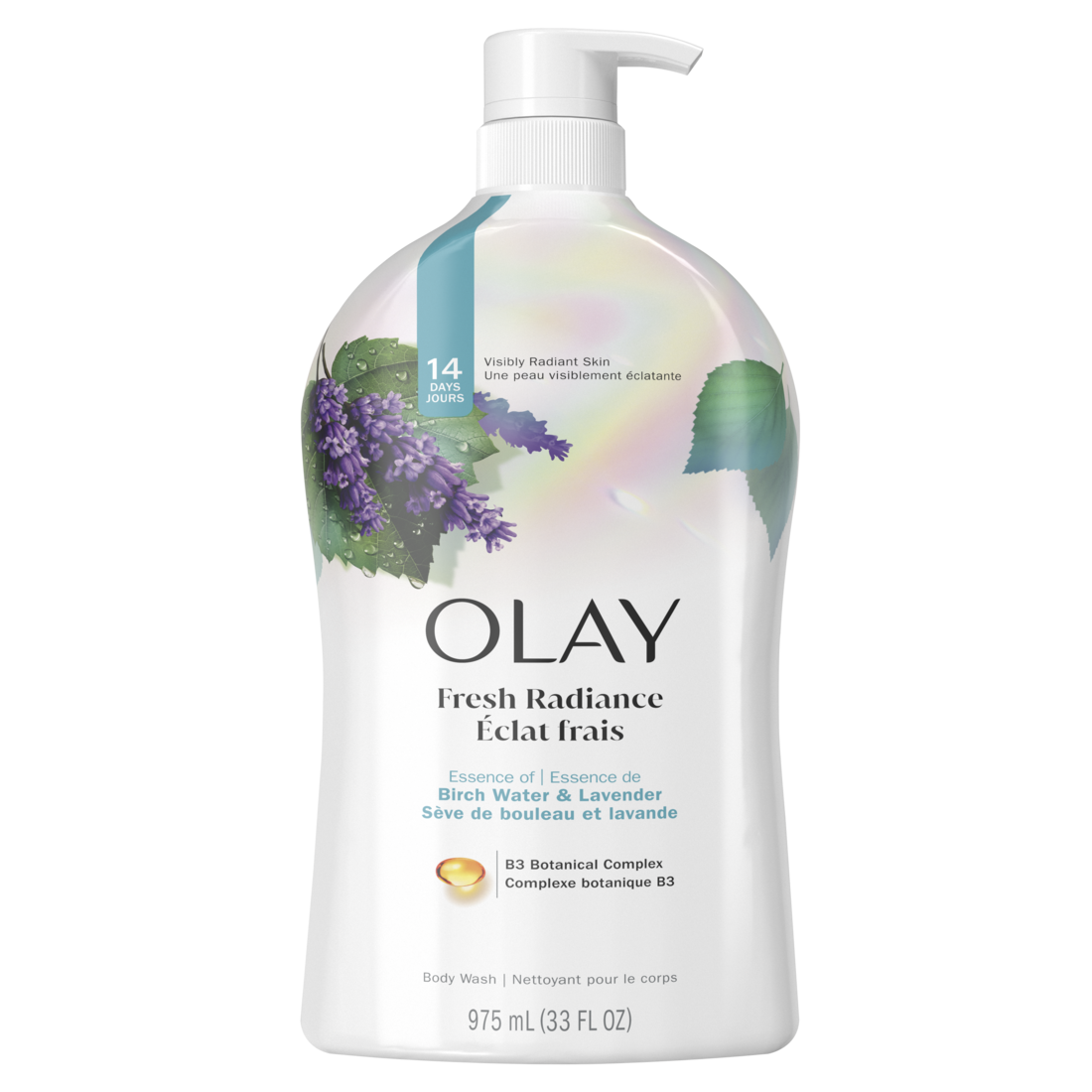 Olay Fresh Outlast Body Wash Notes Of Birch Water & Lavender - 33oz/4pk