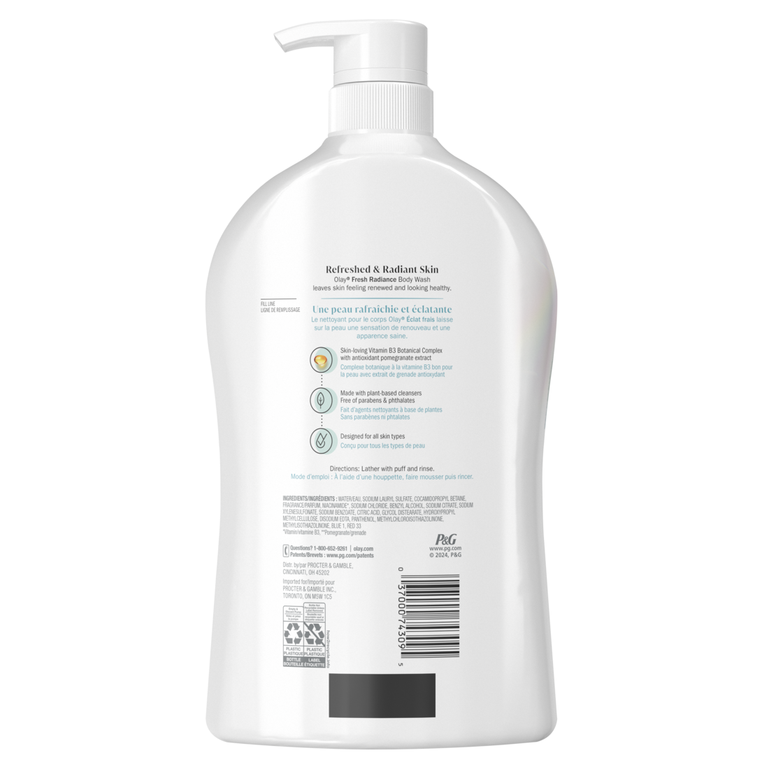 Olay Fresh Outlast Body Wash Notes Of Birch Water & Lavender - 33oz/4pk