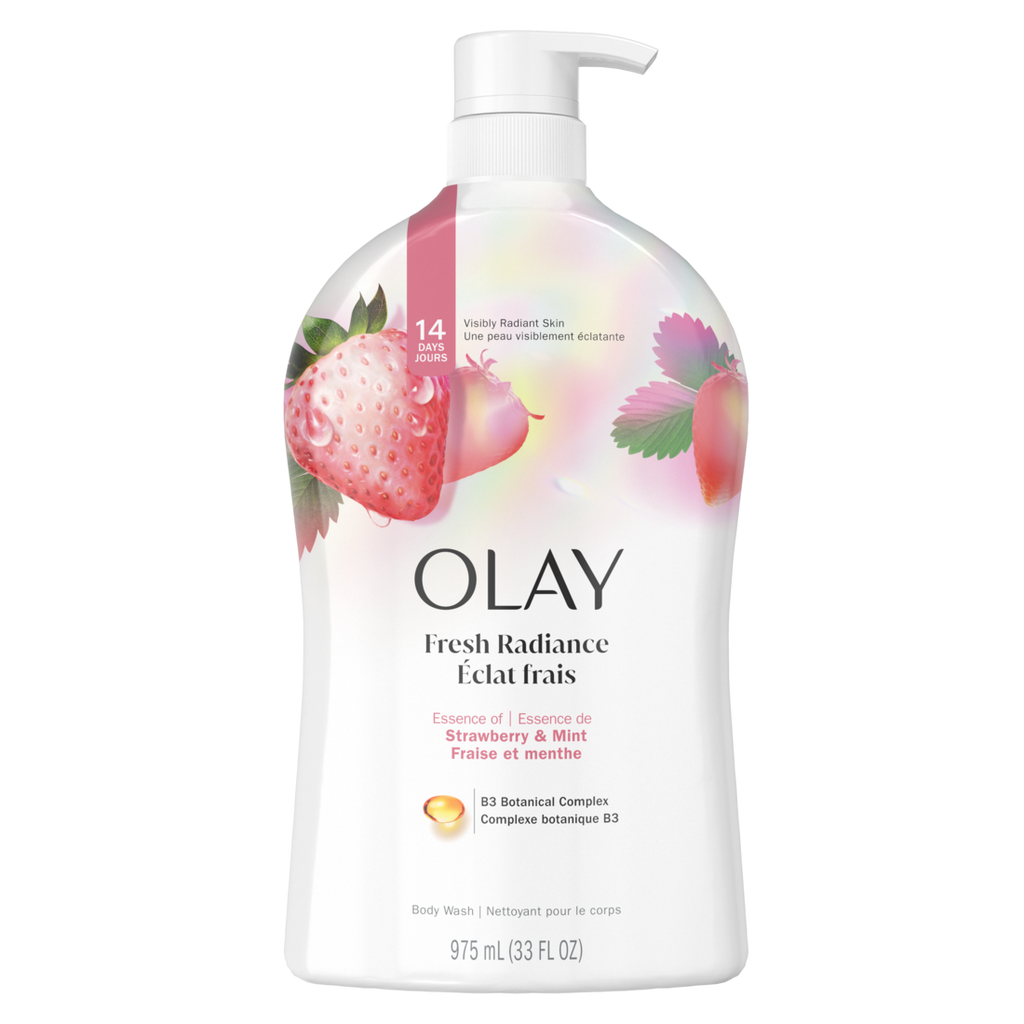 Olay Fresh Outlast Body Wash White Strawberry & Mint - 33oz/4pk