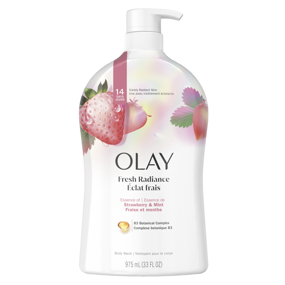 Olay Fresh Outlast Body Wash White Strawberry & Mint - 33oz/4pk