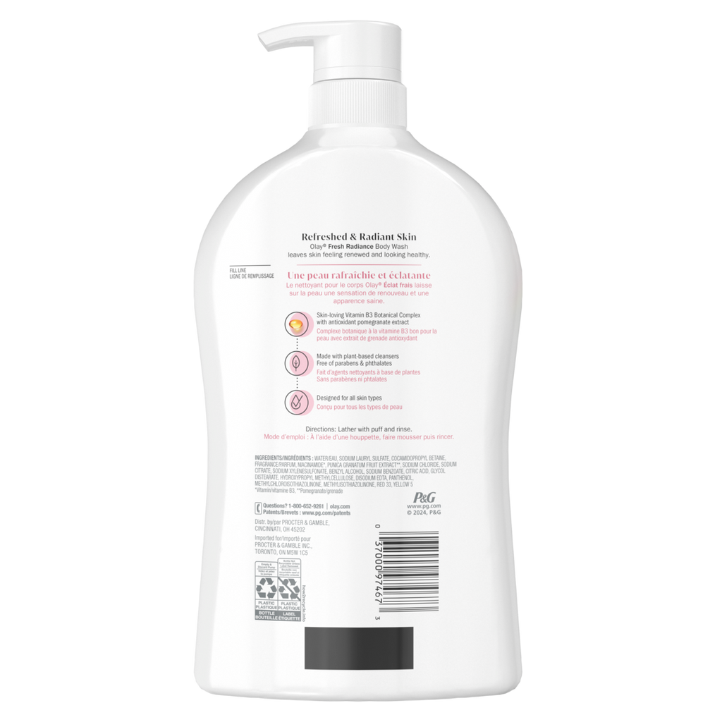 Olay Fresh Outlast Body Wash White Strawberry & Mint - 33oz/4pk