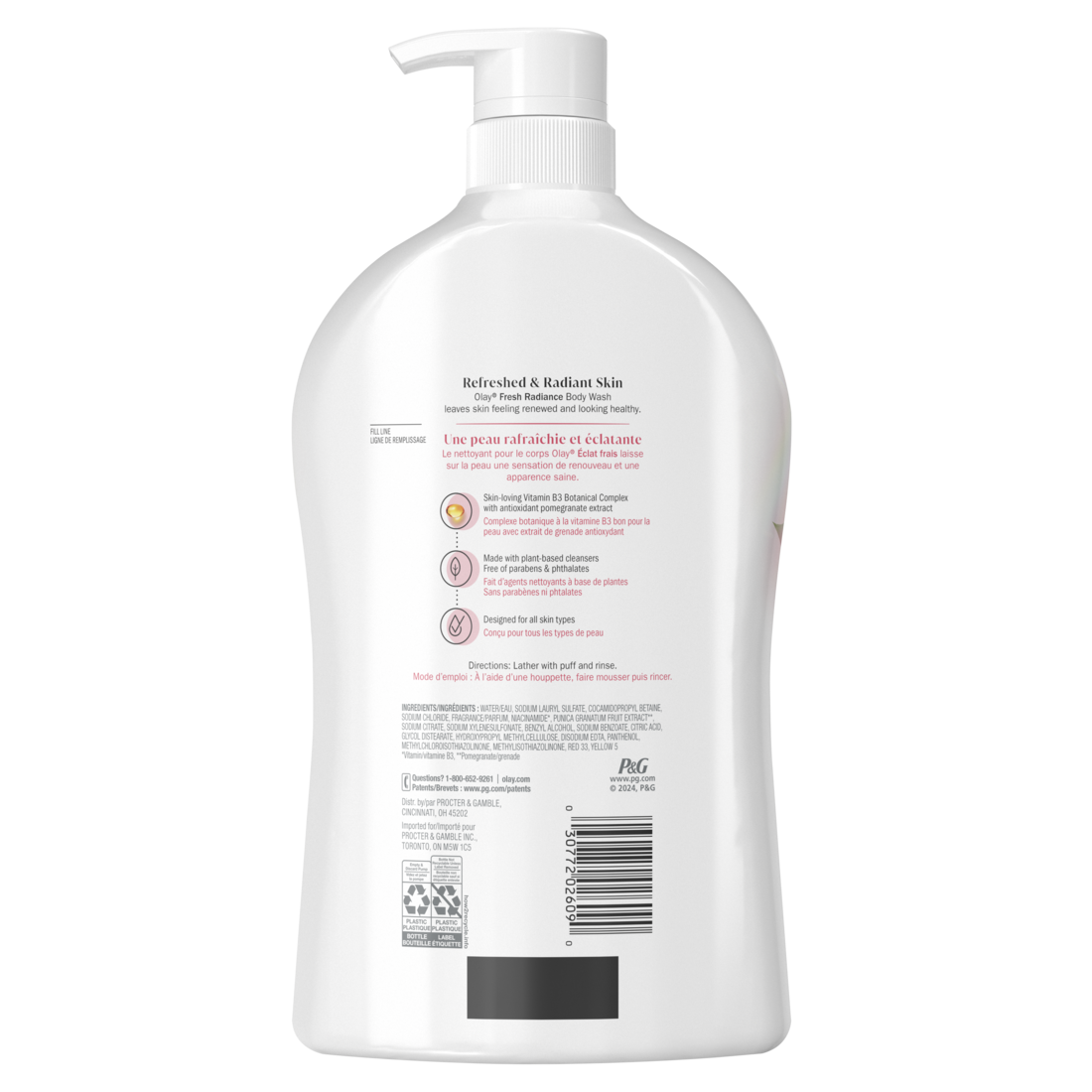 Olay Fresh Outlast Notes of Watermelon & Agave Body Wash - 33oz/4pk