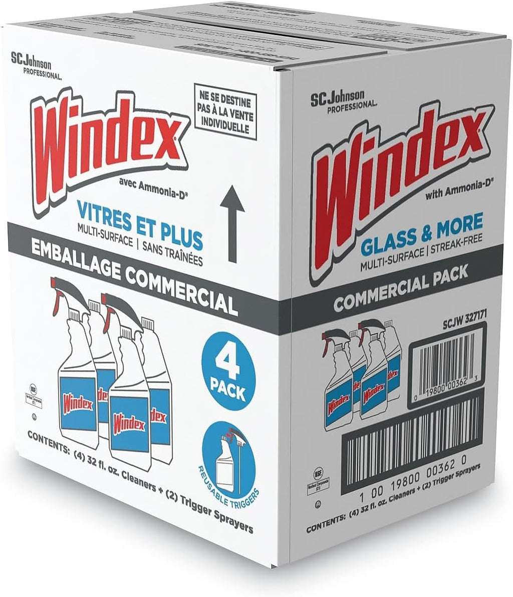 Windex Blue Multi-Surface Cleaners - 32oz/4pk