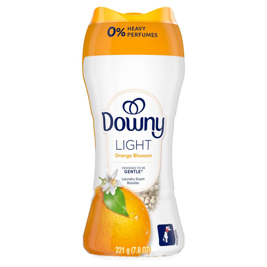 Downy Light Laundry Scent Booster Beads Orange Blossom Scent In-Wash Fabric Beads Designed To Be Gentle With A Light Boost Of Scent No Heavy Perfumes - 7.8oz/4pk