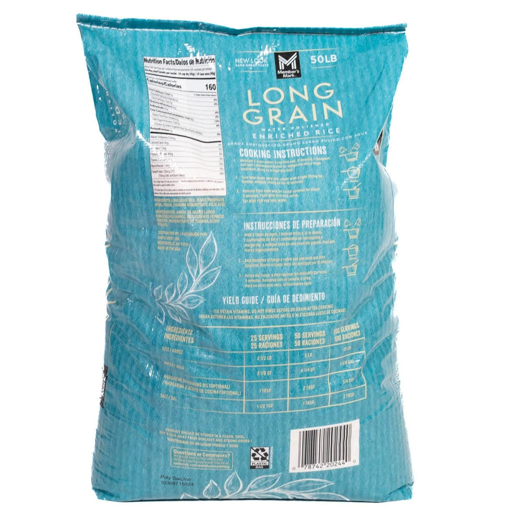 Member's Mark Long Grain White Rice - 50lb/1pk