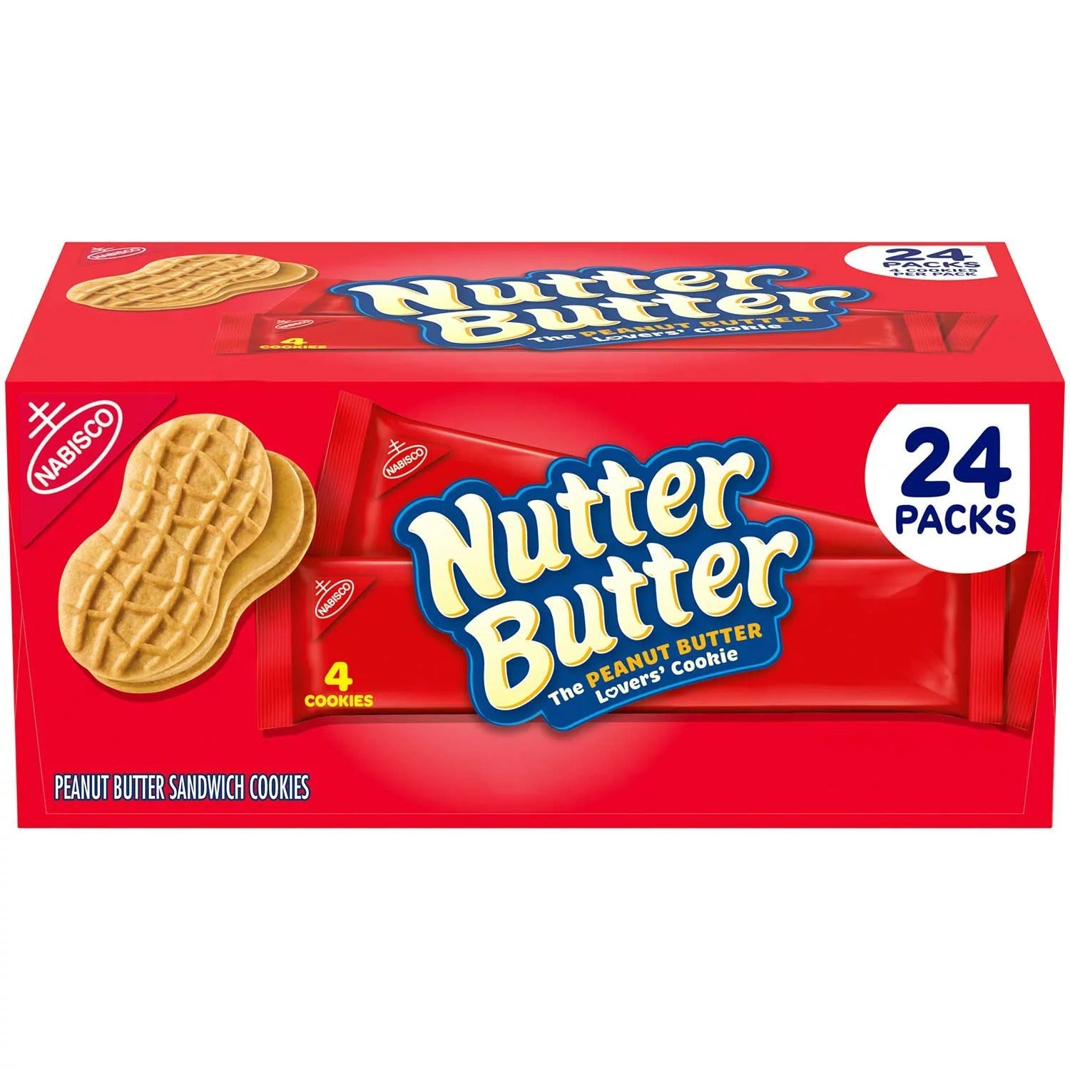 Nabisco Nutter Butter Cookies w/Peanut Butter - 1.9oz/24pk