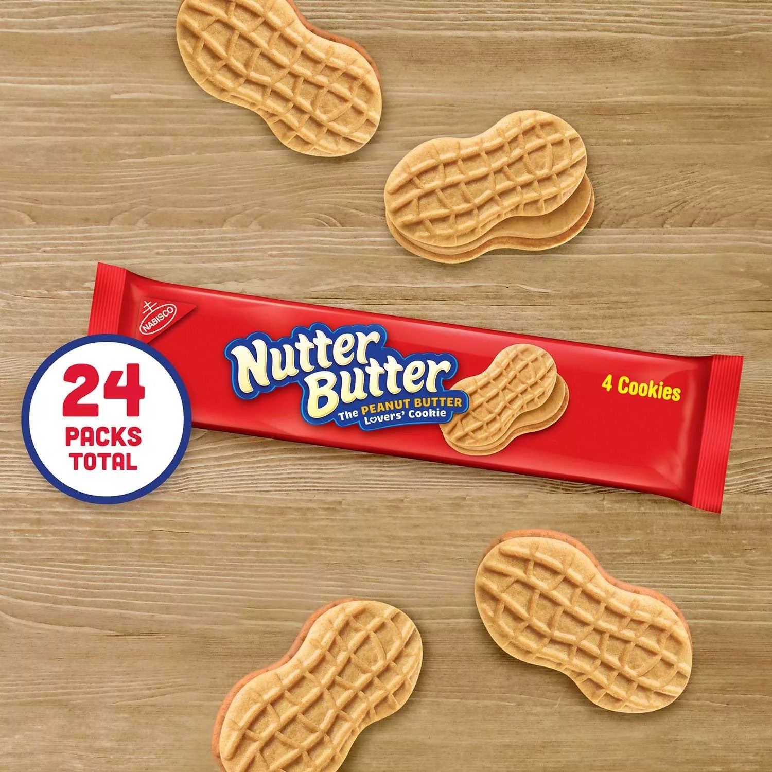 Nabisco Nutter Butter Cookies w/Peanut Butter - 1.9oz/24pk
