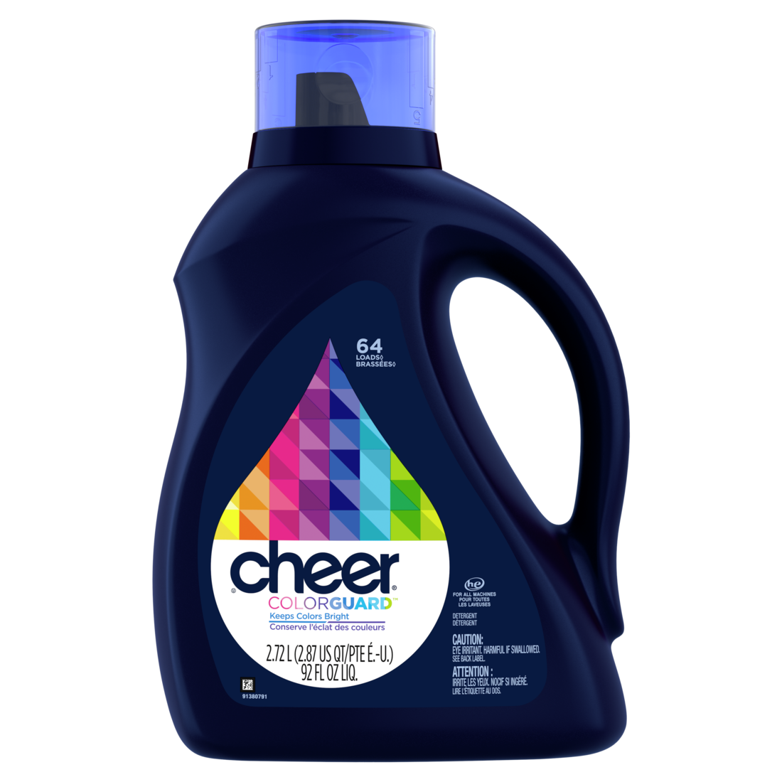 Cheer Liquid Laundry Detergent 64 Loads HE Compatible - 92oz/4pk