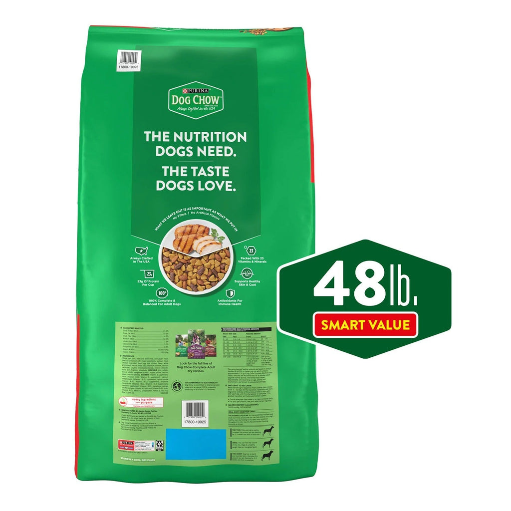 Purina Dog Chow Complete Chicken Flavor Adult Dry Dog Food - 48lbs/1pk